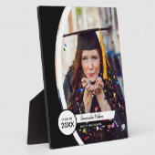 Plaque Photo Photo de graduation de Black Curved Frame (Côté)