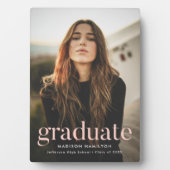 Plaque Photo Photo de graduation moderne en broyage (Devant)