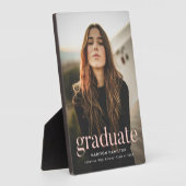 Plaque Photo Photo de graduation moderne en broyage (Côté)