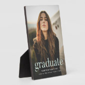 Plaque Photo Photo de Graduation Raffinée Vert Mint (Côté)