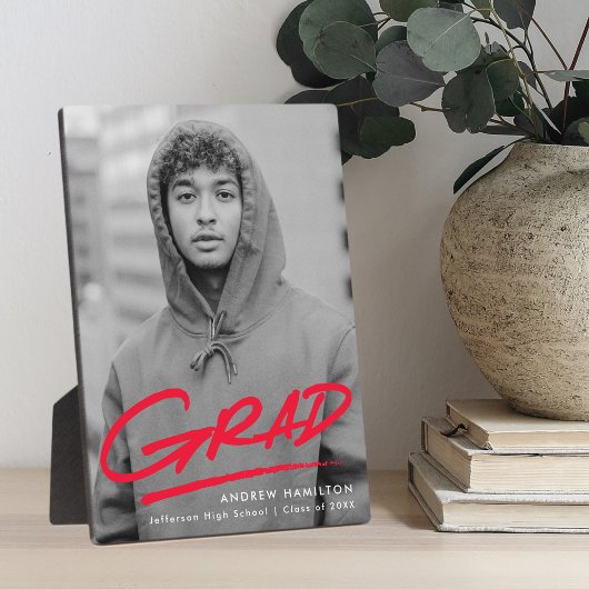 Plaque Photo Photo de Graduation Rouge en purée moderne