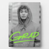 Plaque Photo Photo de graduation verte à la chaux écrasée (Devant)