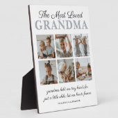 Plaque Photo Photo de grand-mère la plus aimée (Côté)