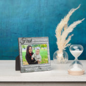 Plaque Photo Photo de la première fête des mères Bois gris rust (Insitu)