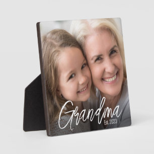 Plaque Photo Photo de l'année de création de grand-mère personn