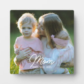 Plaque Photo Photo de maman personnalisée avec écriture moderne (Devant)
