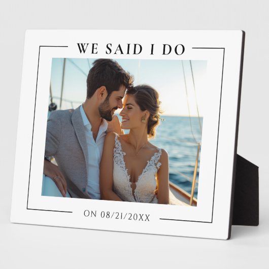 Plaque Photo Photo de mariage Cadeau moderne  (Côté)