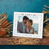 Plaque Photo Photo de mariage Cadeau moderne  (Côté)