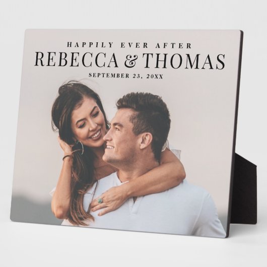 Plaque Photo Photo de mariage de type moderne (Côté)