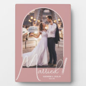 Plaque Photo Photo de mariage Elegant Arch Dusty Rose (Devant)