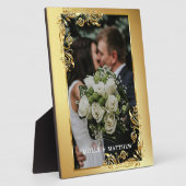 Plaque Photo Photo de mariage élégante (Côté)