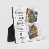 Plaque Photo Photo de mémorial de chat de compagnie (Recto)