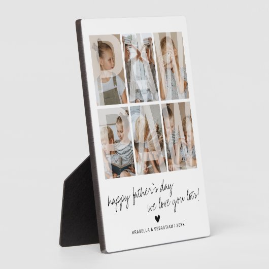 Plaque Photo Photo de modèle de superposition moderne (Côté)