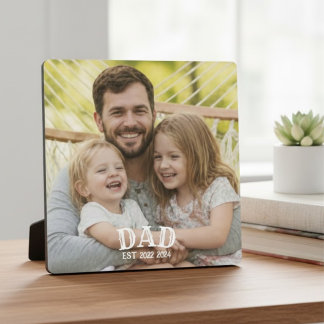 Plaque Photo Photo de papa établi