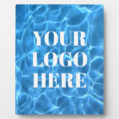 Plaque Photo Photo de piscine Aqua Blue pour votre logo (Devant)