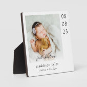 Plaque Photo Photo de premier Noël de bébé (Recto)