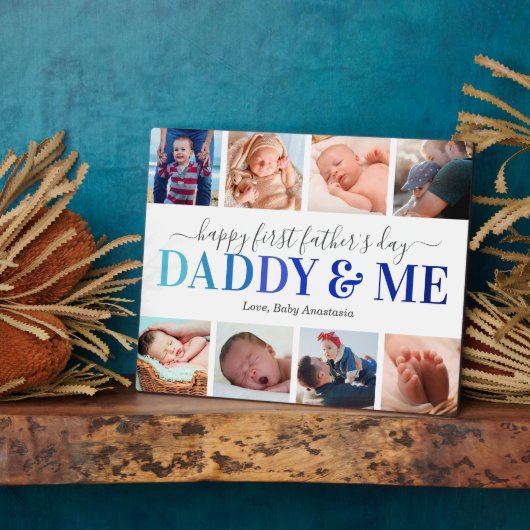 Plaque Photo Photo de première Fête des pères Daddy & Me (Côté)