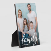 Plaque Photo Photo de script familial moderne (Côté)