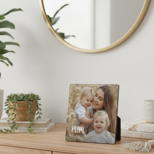 Plaque Photo Photo de script moderne personnalisée par Maman