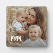 Plaque Photo Photo de script moderne personnalisée par Maman (Devant)