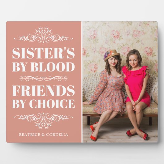 Plaque Photo Photo de Soeur douce et élégante (Devant)