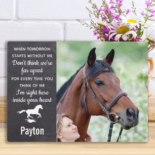 Plaque Photo Photo de souvenir de cheval de compagnie