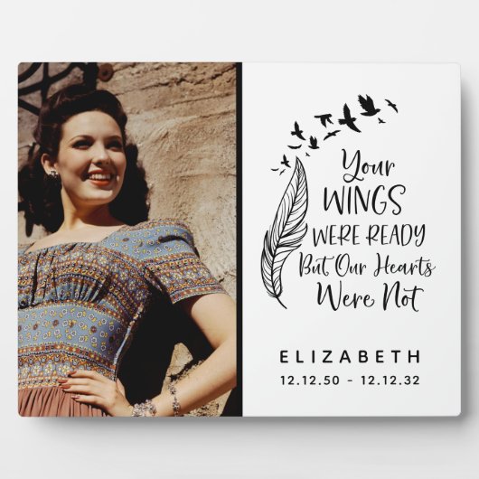 Plaque Photo Photo de souvenir de famille noir et blanc  (Devant)