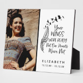 Plaque Photo Photo de souvenir de famille noir et blanc  (Côté)