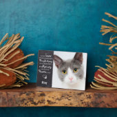 Plaque Photo Photo de souvenir mémorial pour chat (Côté)