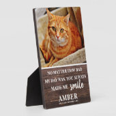 Plaque Photo Photo de souvenir rustique de chat (Côté)