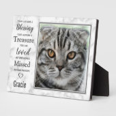 Plaque Photo Photo de sympathie pour perte d'animal de compagni (Côté)