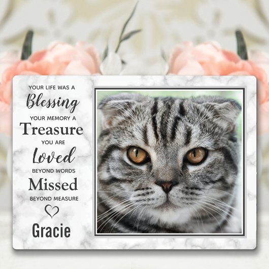 Plaque Photo Photo de sympathie pour perte d'animal de compagni