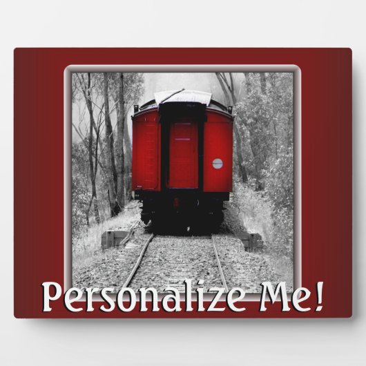 Plaque Photo Photo de train personnalisable (Devant)