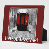 Plaque Photo Photo de train personnalisable (Côté)