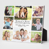 Plaque Photo Photo de World's Best Grandparents (Côté)
