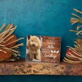 Plaque Photo Photo d'empreintes de pattes en souvenir affectueu (Côté)