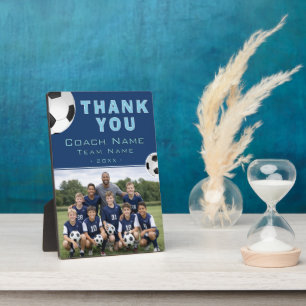 Plaque Photo Photo d'équipe de football Merci Coach