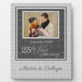 Plaque Photo Photo du 25e anniversaire de l'argent Damas (Devant)