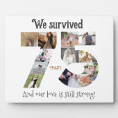 Plaque Photo Photo du 75e anniversaire de mariage (Devant)