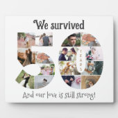 Plaque Photo Photo du cinquantième anniversaire de mariage (Devant)