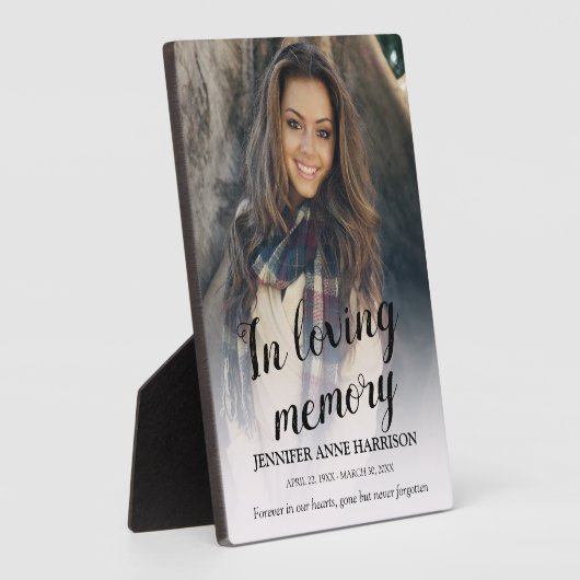 Plaque Photo Photo en Mémoire Affectueuse (Côté)