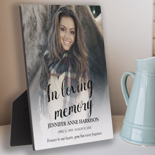 Plaque Photo Photo en mémoire aimante