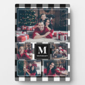 Plaque Photo Photo en noir et blanc 5 avec Monogramme (Devant)