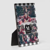 Plaque Photo Photo en noir et blanc 5 avec Monogramme (Côté)