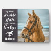 Plaque Photo Photo équine commémorative du cheval (Devant)