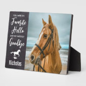 Plaque Photo Photo équine commémorative du cheval (Côté)