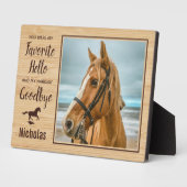 Plaque Photo Photo équine commémorative du cheval (Côté)