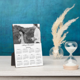 Plaque Photo Photo et noms Calendrier personnalisé 2026