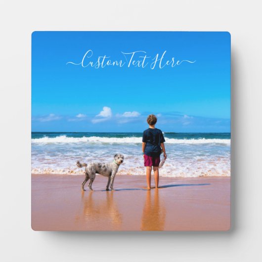 Plaque Photo Photo et texte personnalisés - Votre propre design (Devant)