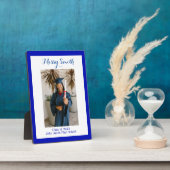 Plaque Photo Photo Graduation, Classe 2023 Bleu (Côté)